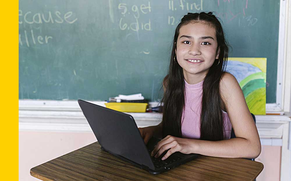 girl at computer